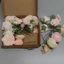 AGIRL Rose Artificial Flowers Combo Fake Flowers Pink Roses Silk Flowers with Stems for DIY Bridal Wedding Bouquets Centerpieces Arrangements Table Party Baby Shower Home Decor