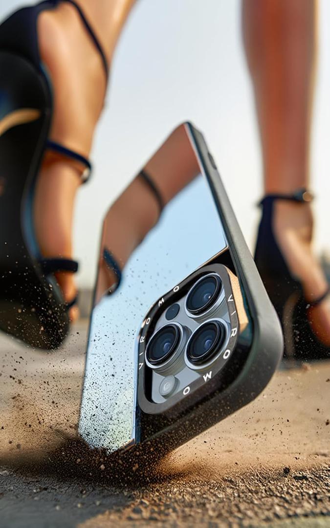 VIROMO Unbreakable Mirror Case for iPhone 16 Pro [2 Screen Protectors Included] [Compatible with MagSafe] Flexible Acrylic Not Glass Shockproof Slim Scratch Resistant for Women