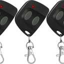 Kingdder 3 Pcs 10 Dip Switch Two Button Garage Door Remote Compatible with Multicode 300mhz 3089 3060 3070 3083 Gate Opener Remote with Keychain, Control 2 Different Doors Simultaneously