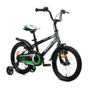 ACEGER Simon Kids Bike for Boys Girls Toddlers, Unisex for Aged 3-13 Years, 12 14 16 18 Inch Children Bicycle with Training Wheels, 20 Inch Bike with Kickstand (Green)