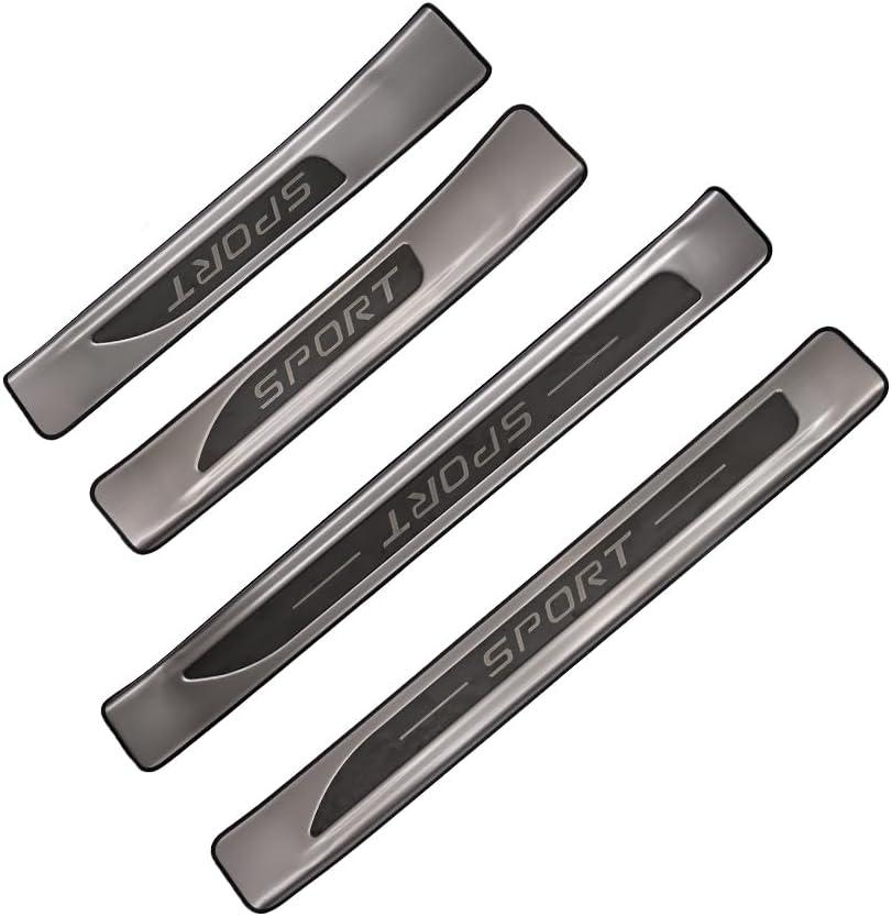 for Toyota RAV4 Door Sill Protector Accessories Accessory 2025 2024 2023 2022 2021 2020 2019, Door Sill Entry Guard Trim, Stainless Steel, Silver, 4 Pack