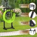 Garden Hose Holder Stand, Heavy Duty Freestanding Hose Holder Rack with 4 Spikes, Holds 150 ft, Outdoor Water Hose Holder for Yard Lawn Garden