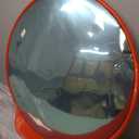 RELIANCER 32" Convex Security Mirror,Curved Safety Traffic Road Driveway Mirror,Adjustable Safety Corner Surveillance Mirrors,Outdoor Indoor Blind Spot Mirrors For Garage Parking Lot Shop Office