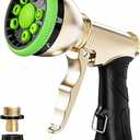 High Pressure Hose Sprayer - Heavy Duty Metal Garden Hose Nozzle with 9 Adjustable Spray Patterns, Water Spray Nozzle for Watering Plants, Lawn Care, Car Wash & Pet Cleaning (green)