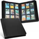 GERMUN Toploader Binder, Holds 288 Toploaders, 9 Pocket Top Loader Binders with Sleeves for 3 x 4'' Toploaders, Double-Sided Pocket Top Loader Storage Binder, Trading Card Binder - Carton Black