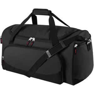 Uarition Gym Bag for Men - 50L Black Durable Large Duffle Bag for Travel, Workout, Fitness & Sport, Black