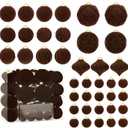 46PCS Velvet Christmas Ball Ornaments Set, Flocked Shatterproof Xmas Tree Decor, Assorted Hanging Ornaments with Loop for Holiday Home Decor, Christmas Tree Decoration (Brown)