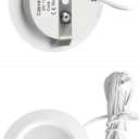 Dimmable 2pcs/Lots recessed installtion 3w DC 12v led Puck/Under Cabinet Light. led Spotlight, Pure White or Warm White with 1pcs Connection Box (Warm White, White Shell)