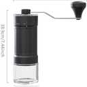 Portable Coffee Grinder Conical Burr for Espresso French Press Pour Over Double Bearing External Adjustment Capacity 25g (Ceramic Burrs)