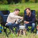 Supperella Movable Backrest Camping Chair for Adults with Cup Holder Folding Lawn Chairs for Outdoor Activities, Sports, Travel & Picnic