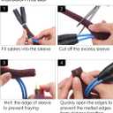 Alex Tech 25ft - 1/2 inch Cord Protector Wire Loom Tubing Cable Sleeve Split Sleeving For USB Cable Power Cord Audio Video Cable  Protect Cat From Chewing Cords - Blackred