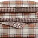 Eddie Bauer - Queen Comforter Set, Soft & Reversible Alt Down Bedding, Medium Weight for Year Round Comfort, 3 Piece Bed Set with Matching Shams (Edgewood Red)