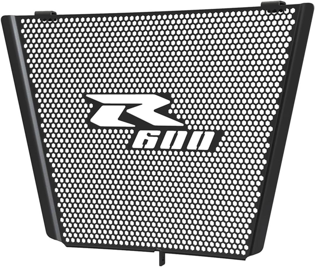 YUANQIAN Motorcycle Radiator Grille Guard Cover Compatible With GSXR 600 2006-2024 GSX R 600 2006-2024-Black