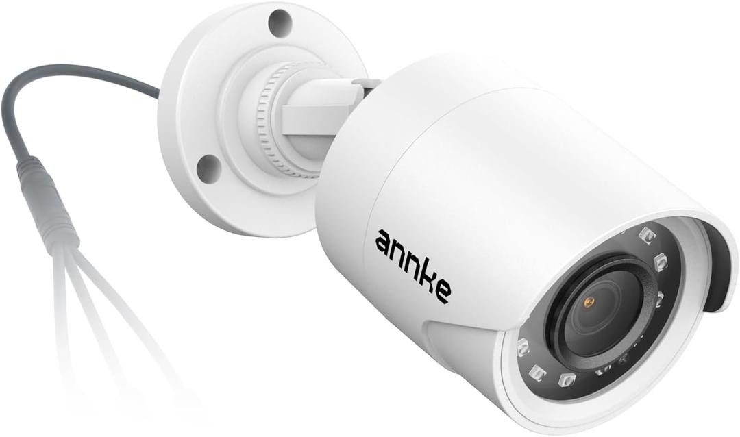 ANNKE 1080p Security Camera 4-in-1 CCTV Bullet Wired Cam, AHD/TVI/CVI/CVBS, Analog Surveillance Video AddOn Cams for Outdoor Use, 100ft Clear B & W Night Vision (Power Adapter BNC Cable Not Included)