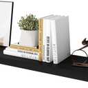 WELLAND 12" Deep Black Floating Shelves, Floating Wall Shelf, 47.24" L x 11.81" D x 2" T, Deeper Than Others, Black