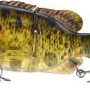 Fishing Lures Swim Bait Freshwater and Saltwater, Glide Bait for bass, Trout Lifelike Jointed swimbait for Bass, Slow Sinking Bass Fishing Lure, Gifts for Men, Trout Lures, Fishing Stuff (1-2,4.9",1.19oz)