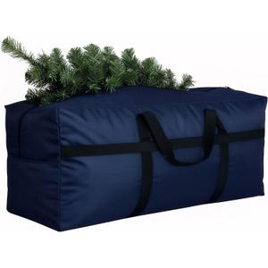 Extra Large Storage Duffle Bag with Zippers and Handles, Big Foldable Duffle Bag for Travel (Medium-31.5"(L) X 11.8"(W) X 16.5"(H), Blue)