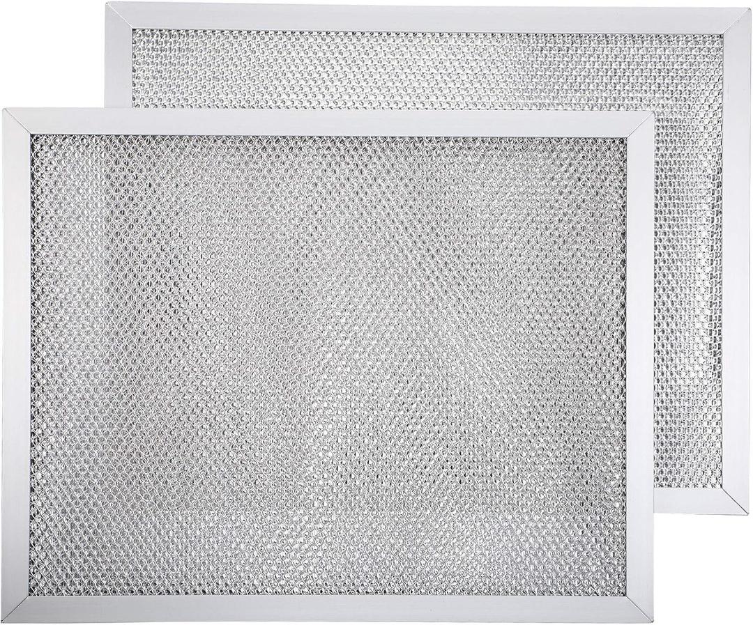 Jovitec 2 Packs Aluminum Range Hood Grease Filter Vent Filter Compatible with Broan Kenmore, F40000, 41000, 42000-K, Nutone RL6100F-R, SL6200-H, RL6300-H, RL6100-H, 8-3/4 x 10-1/2 x 3/32 Inch