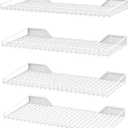 Ultrawall Wall Mounted Storage Shelf for Garage, 4 Pack Metal Shelf Rack, Heavy-Duty Wall Organizer Shelves Suitable for Shop, Shed, Garage 23.5inch x 12inch(White)