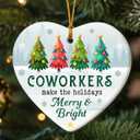 Christmas Ornaments for Coworkers 2025, Coworker Appreciation Gifts, Ceramic Ornaments for Christmas Office Decor, for Office Friends, Colleagues, Work Besties