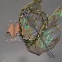 Gold Fairy Wings for Children Dress Up Sparkling Sheer Wings Butterfly Fairy
