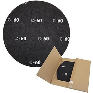 HUAALIUCHE 17" Sanding Screen Discs - Mesh Floor Sanding Screen - Black Silicon Carbide - for Wood Floors (10 Pack, 60 Grit)