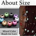 3 x 50PCS Hair Beads for Braids Mix Color Loc Dreadlock Bead Acrylic Jumbo Bead Braid Accessories Hair Decoration for Women and Girls