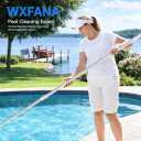 12FT Telescopic Pool Pole, Pool Skimmer Pole Heavy Duty, Adjustable 3 Piece Expandable Step-Up, Universal Pole for Skimmer Nets, Rakes, Brushes, Vacuum Heads Cleaning.