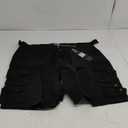 FOURSTEEDS Men's Cotton Loose Hiking Multi-Pockets Twill Bermuda Drawstring, Size 18