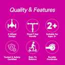 3 Wheel Scooter for Kids, Smooth Light Up LED Front Wheels, Wide Anti Slip Deck, Rear Foot Brake, Easy Lean to Steer Maneuvering, Indoor & Outdoor Ride On Toys for Ages 2 Up,