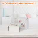 HORLIMER 4x4x2 inches Shipping Boxes Set of 100, White Corrugated Cardboard Box Literature Mailer