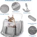 JUNGYOUN Premium Cat Carrier - Pet Carrier for Cat & Small Dogs up to 15lbs - Airline Approved Travel Dog Carrier with Anti-Escape Zippers, Collapsible Travel Bowl & Padded Strap