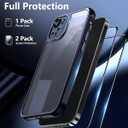 for iPhone 15 Plus Case with Screen Protector,iPhone 15 Plus Black Phone Case Slim for Men,Protector Fundas para and Camera Cover for i Phone 15 Plus Protection.(Black)