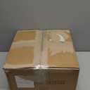 Small Vanity Stool Chair with Storage and Folding Back,4 Metal Legs with Anti-Slip Feet,Round Ottoman with Velvet Seat, Furry Padded Seat for Makeup, Bedroom (Black, Standard) (Pink)