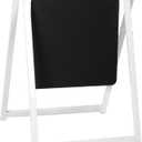 Ilyapa Metal Double Sided Swinging Chalkboard Sidewalk Sign - 24 X 30 inch White Magnetic A Frame Alternative Menu Board Sandwich Board Message Sign for Retail Outdoor Indoor Wedding Welcome Event (24x30 Inches, White Frame - Chalkboard)
