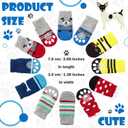 Sadnyy 24 Pcs Dog Socks for Medium Dogs Non Slip Dog Booties Paw Covers with Grips Anti Slip Pet Shoe Cute Summer Doggie Paw Protectors for Hot Pavement Hardwood Floor Prevent Scratching Licking Wound, M