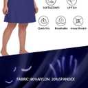 Inno 20" Womens Plus-Size Swim Skirt UPF 50+ High Waisted Skort Drawstring Bikini Bottoms with Built-in Panty (6X)