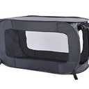Beatrice Home Fashions Portable, Collapsible, Pop Up Travel Pet Kennel, 36" L x 21" W x 21" H, Black