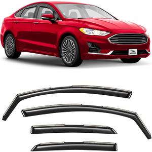 in-Channel Extra Durable Rain Guards for Ford Fusion 2013-2020, Window Deflectors, Vent Window Visors, 4 Pieces - 220180