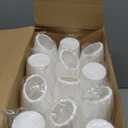 24 Pcs Composite Plastic Flower Vase Ceramic Look Decorative White Unbreakable Plastic Vases for Flower Centerpieces for Living Room Table Home Decor(Elegant Style)
