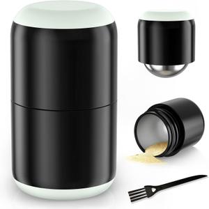 DEPAD Pill Crusher Stainless Steel, Pill Crusher Fine Powder, Pill Crushers for Elderly and Pets, Pill Grinder Fine Powder with Brush, Twist-to-Grind