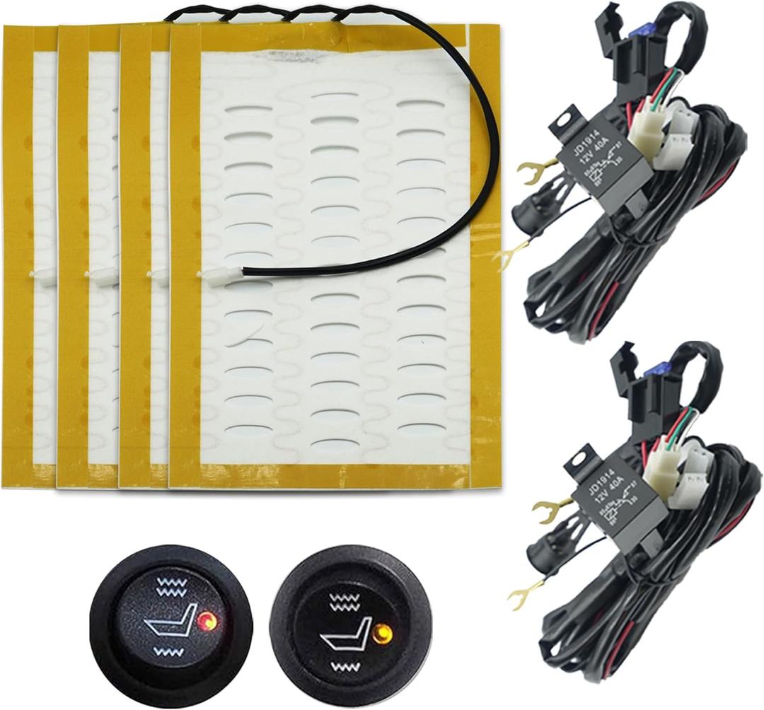 4Pcs Car Seat Cover Accessory Kit with 2 Stage Circular Switch for All Kinds of Family Cars, Pickup Trucks, SUVs, RVs, Replacement Car Seat Cover Accessory Kit