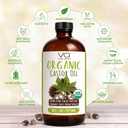 Castor Oil Pack Wrap Kit USDA Organic, 16 oz Cold-Pressed Hexane-Free Castor Oil in Glass Bottle | Adjustable Cotton Flannel Waist & Neck Wraps | Made in USA | Liver, Abdominal & Detox Therapy