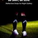 Compression Socks for Men & Women | Premium Lycra Spandex | 15-20mmHg Support for Circulation | Reflective Strips (M)