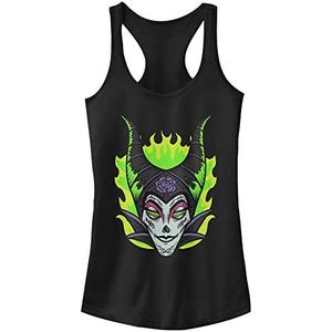 Disney Women's Villains Maleficent Sugar Skull Slim Fit, Scoop Hem Racerback Tank, XS