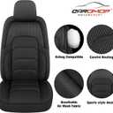 CAROMOP 3D Air Mesh Car Seat Covers 2 Front Seats,Breathable and Durable Seat Covers for Cars,Universal Fit for SUV,Vans,sedans, Trucks, Automotive Interior Covers(Black)