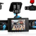 360 4 Channel 1080P Dash Cam Front and Rear Inside Left Right, 2 IPS Dash for Cars, Built-in Loop Recording & G-Sensor, 24/7 Recording Parking,Motion Detection,Night Vision,Reversing Help (No WiFi)
