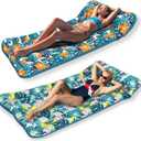 HomeKaren Oversized Pool Floats Lounge 2 Pack 73" X 33", Inflatable Tanning Pool Floaties for Adults, Cooling Pool Raft Lounger Pool Rafts & Inflatable Ride-Ons for Pool Party, Sea, Beach, Lake River, Large