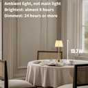 KDG Portables Cordless Table Lamp, Fabric Shade Desk Lamp, 4000mAh Rechargeable Battery Powered Lighting, Dimmable Light for Dining Room, Bedroom, Bedside, Bar, Night Light, Camping, Balcony (Gold)