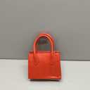 Small crossbody tote bags for women faux leather cute clutch mini purses and handbags (Red)